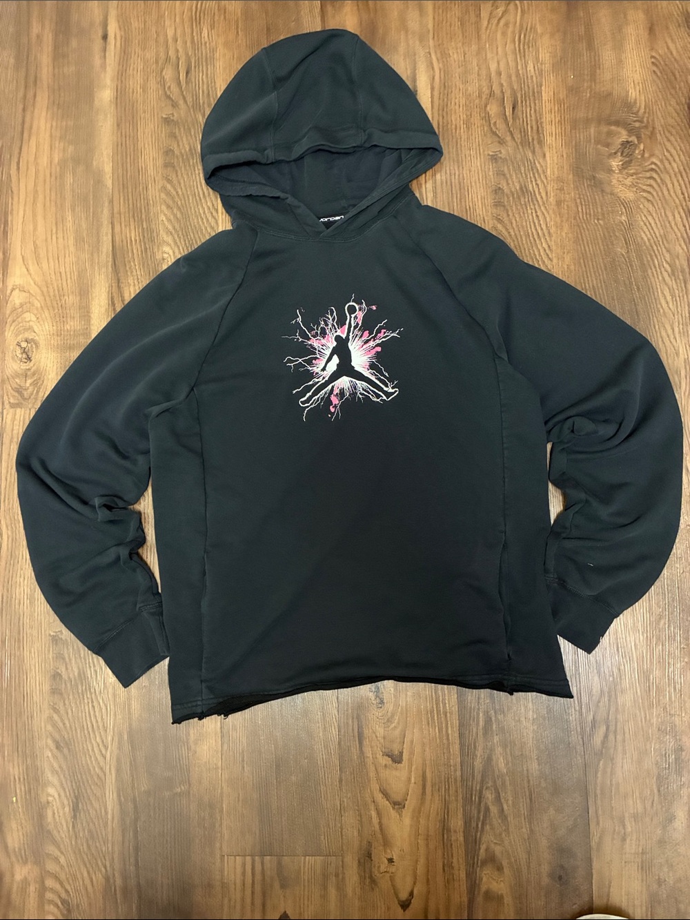 Jordan Dri-FIT Sport Graphic Black Hyper Pink Hoodie Jumpman Size Medium M